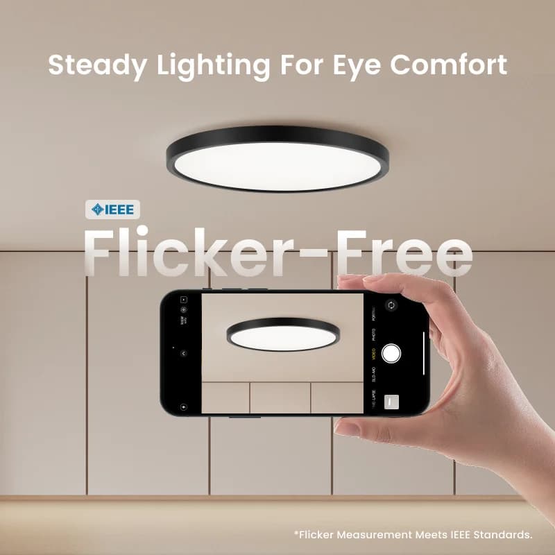 يي لايت إضاءة سقف LED ذكية أبيض دافئ/أبيض بارد رقيقة 30mm واي فاي تحكم صوتي ذكي تعمل مع شاومي هوم - 6