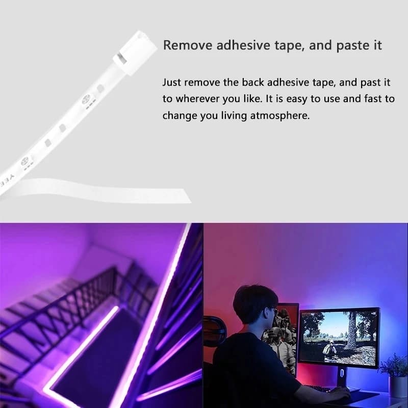 Global version Yeelight LED Smart Strip Light 1S 2m Long WiFi RGB Color LED Strip For Homekit Google Mijia Alexa  SmartThings - 6