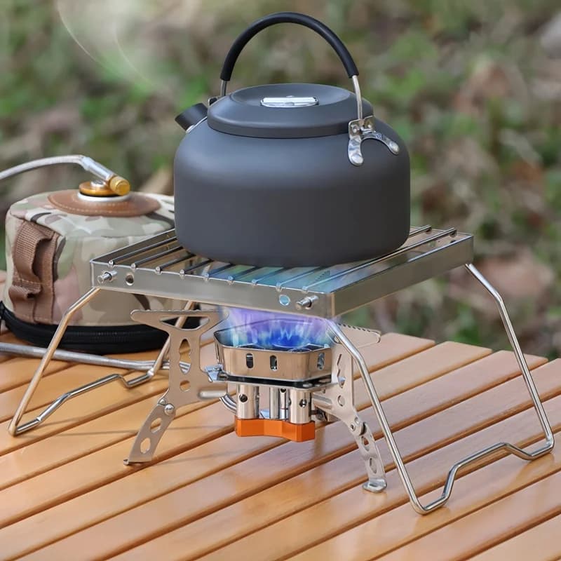 Ourdoor Stainless Steel Camping Grill Portable Foldable Mini Grill Rack Burner Stove Stand For Picnic Cooking Camping Equipment - 4