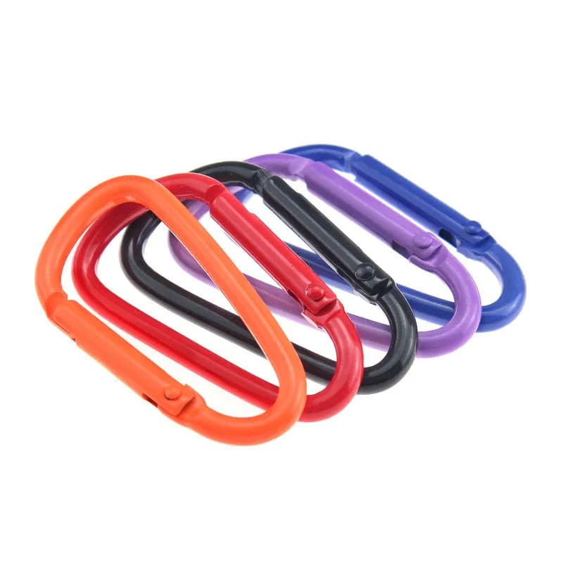 5-20Pcs/Lot Aluminum Alloy Carabiner Buckle Camping Equipment Backpack Buckle Water Bottle Hanging Buckle Snap Hook Keychai - 3