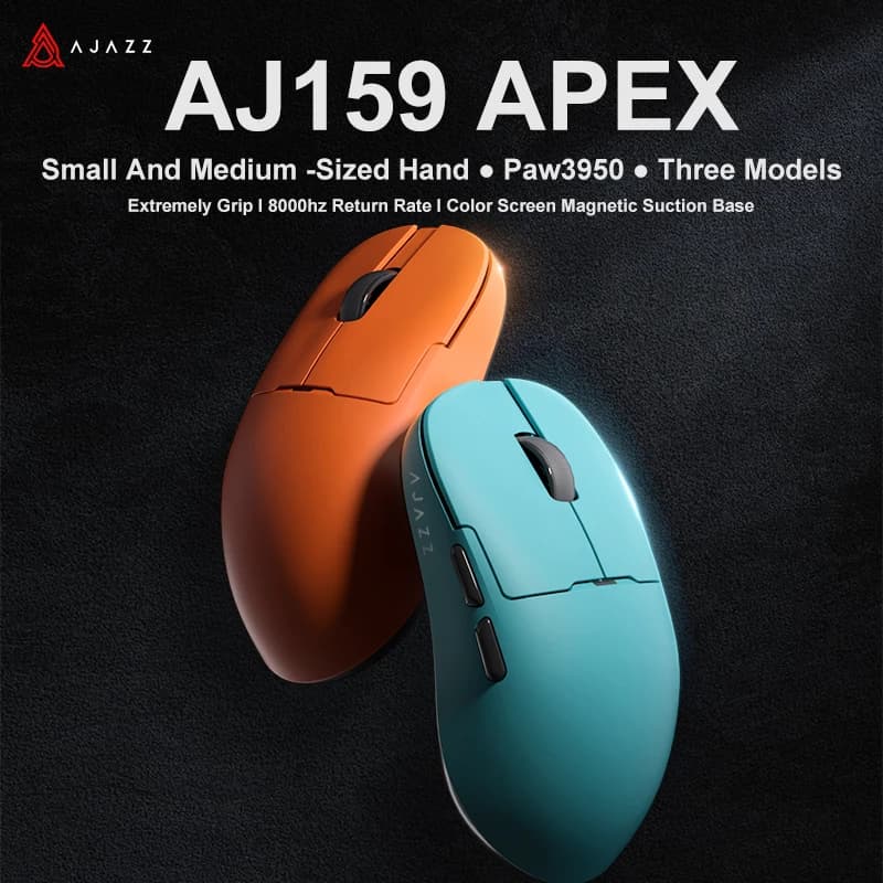 ماوس ألعاب AJAZZ AJ159 APEX/AJ159PRO لاسلكي مع قاعدة شحن مغناطيسية RGB خفيف الوزن ماوس ألعاب AJ159P للكمبيوتر المحمول - 3