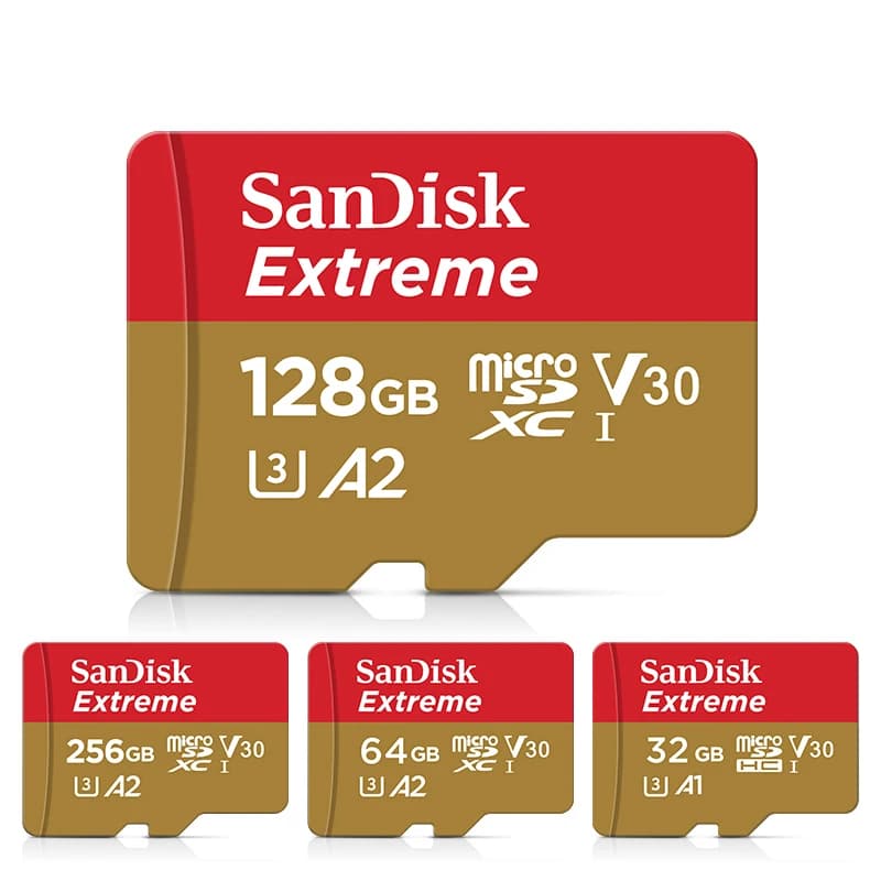 بطاقة Micro SD Sandisk Ultra A2 سعة 128 جيجابايت 32 جيجابايت 64 جيجابايت 256 جيجابايت بطاقة ذاكرة بطاقة فلاش TF بطاقات ذاكرة 32/64/128 جيجابايت للهاتف