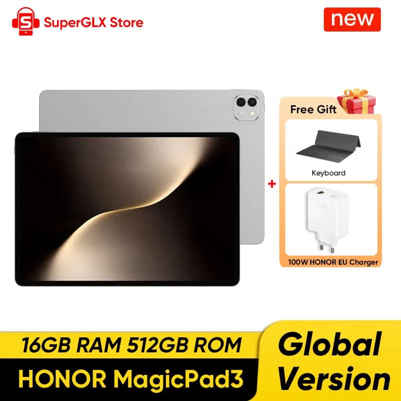 Global Version Original HONOR MagicPad 3 Tablet Snapdragon 8 Gen 3 13.3'' LCD 165Hz HONOR Eye Comfort Display 12450mAh Battery