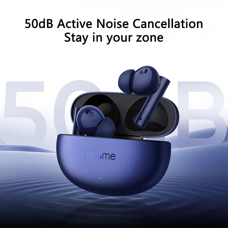 Global Version realme Buds Air 5 TWS Earphone 50dB Active Noise Cancellation Wireless Headphone 38Hour Battery Life Bluetooth5.3 - 3