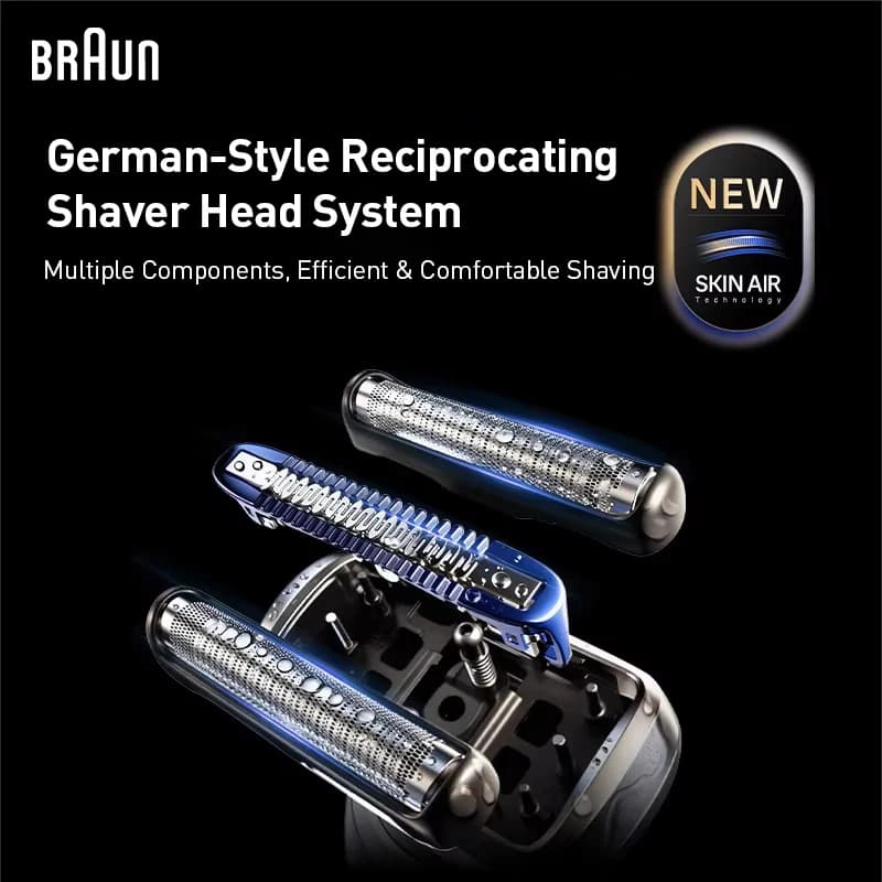 رأس حلاقة بديل Braun 65B مع شفرة حماية البشرة، متوافق مع سلسلة 5 و6 من الحلاقات - 5