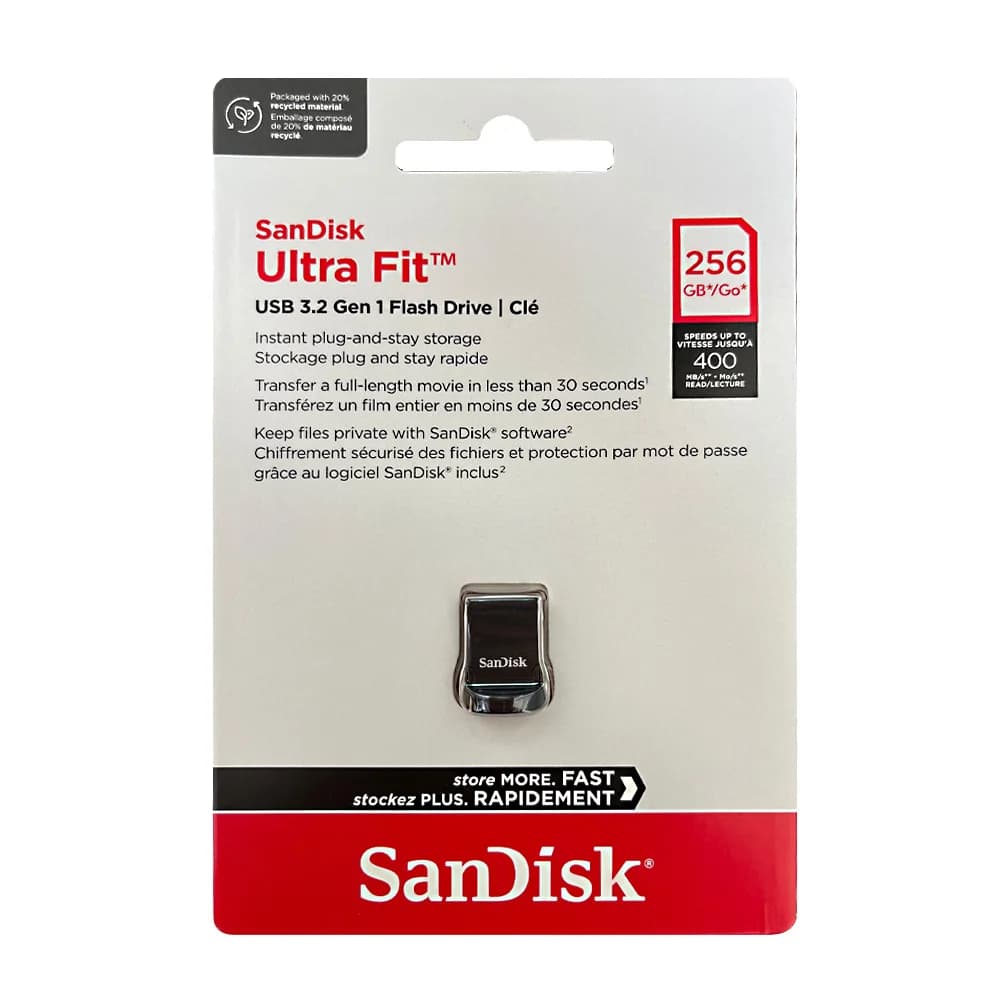 فلاشة SanDisk Ultra Fit USB 3.2 Gen 1 بسعات 128GB و256GB و512GB و1TB، سرعة قراءة تصل إلى 400MB/s، و32GB و64GB بسرعة 130MB/s - 6