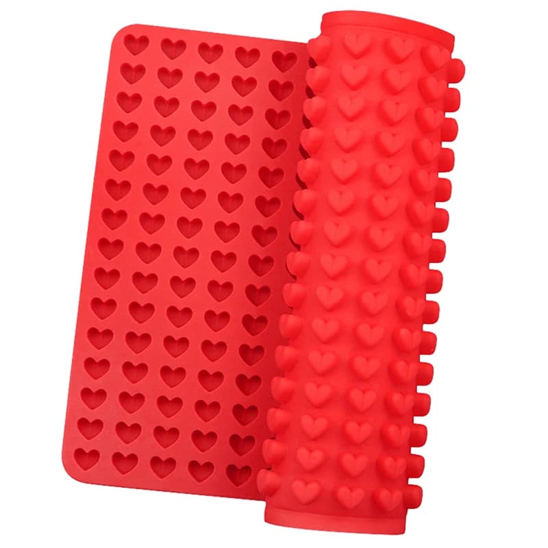 قالب سيليكون صغير على شكل قلب 255 تجويف صينية مكعبات ثلج DIY تزيين كعك حصيرة خبز ورقة طبخ للبسكويت