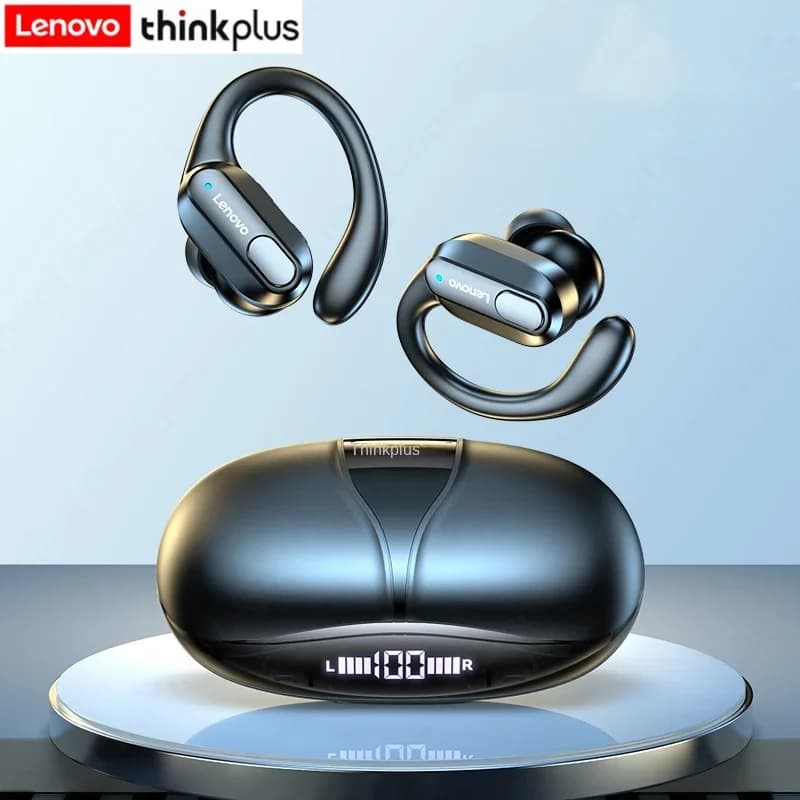 سماعات أذن لينوفو الأصلية XT80 رياضية لاسلكية مع ميكروفونات، شاشة طاقة LED، صوت ستيريو Hifi، بلوتوث 5.3، سماعات TWS