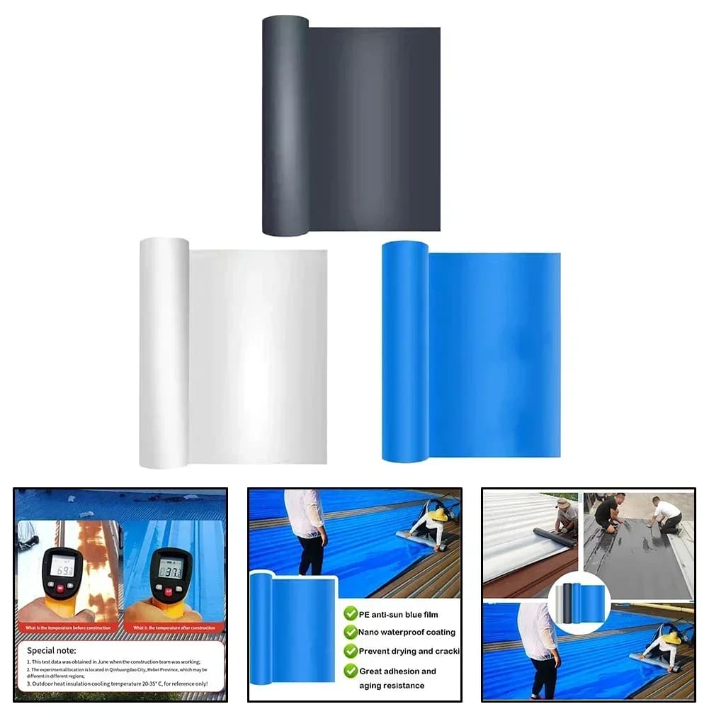 1X Waterproof Heat Insulation Adhesive Fix Tape For Wall Roof Leakproof Repair Tool Roof Color Steel Tile Leak Repair Tape - 2