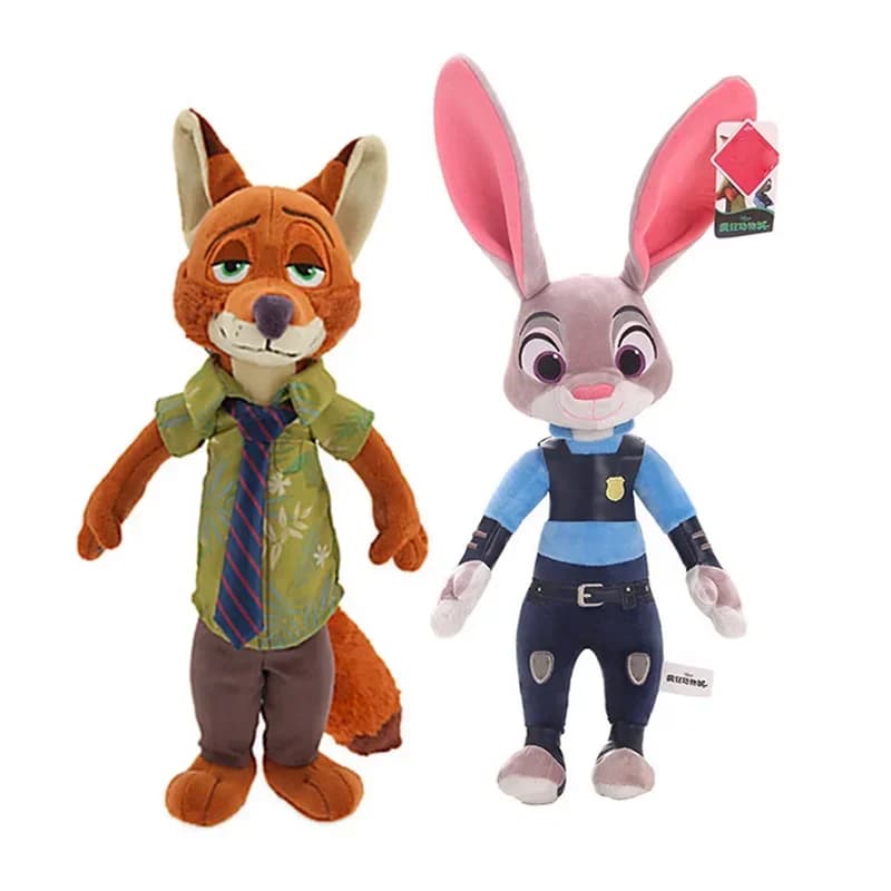HOT！HOTSALE Cartoon Anime Movie Zootopia Plush Toy Fox Nick Wilde Rabbit Judy Hopps Doll Soft Stuffed Animals Xmas Gifts - 3