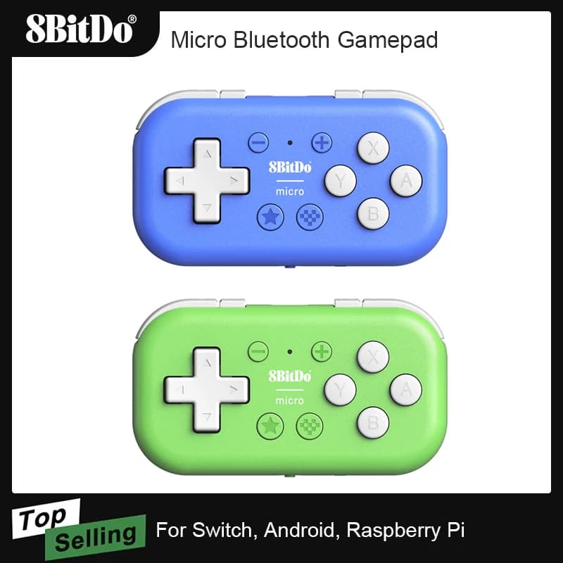 وحدة تحكم ألعاب صغيرة 8BitDo Micro Bluetooth Gamepad متوافقة مع Switch وأندرويد وRaspberry Pi، تدعم وضع لوحة المفاتيح