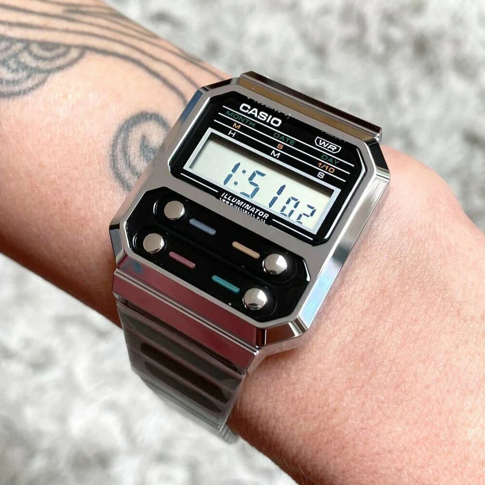 Casio watch for men top luxury fashions Calculator Model  Personalized trendy style relogio masculino часы женские  A100WE-1A/7B - 2
