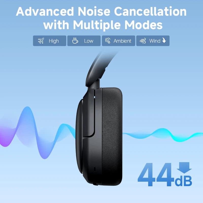 Edifier W800BT Pro Wireless Headphones Bluetooth 5.4 Over-ear Headset -44dB Active Noise Cancelling Hi-Res Audio 45H Playtime - 3