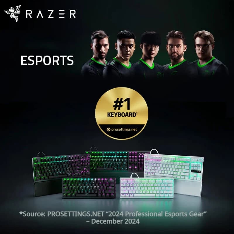 لوحة المفاتيح الميكانيكية Razer Huntsman V3 Pro TKL - مفاتيح تناظرية بتقنية Optical Switch، 87 مفتاح، إضاءة RGB - 5
