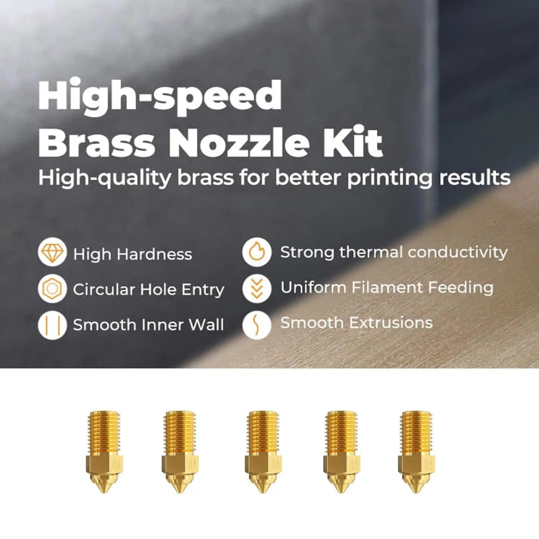 مجموعة فوهات Creality Ender 3 V3 SE مقاومة لدرجات الحرارة العالية مع غطاء سيليكون لـ Ender 5 S1/Ender 7 - 5