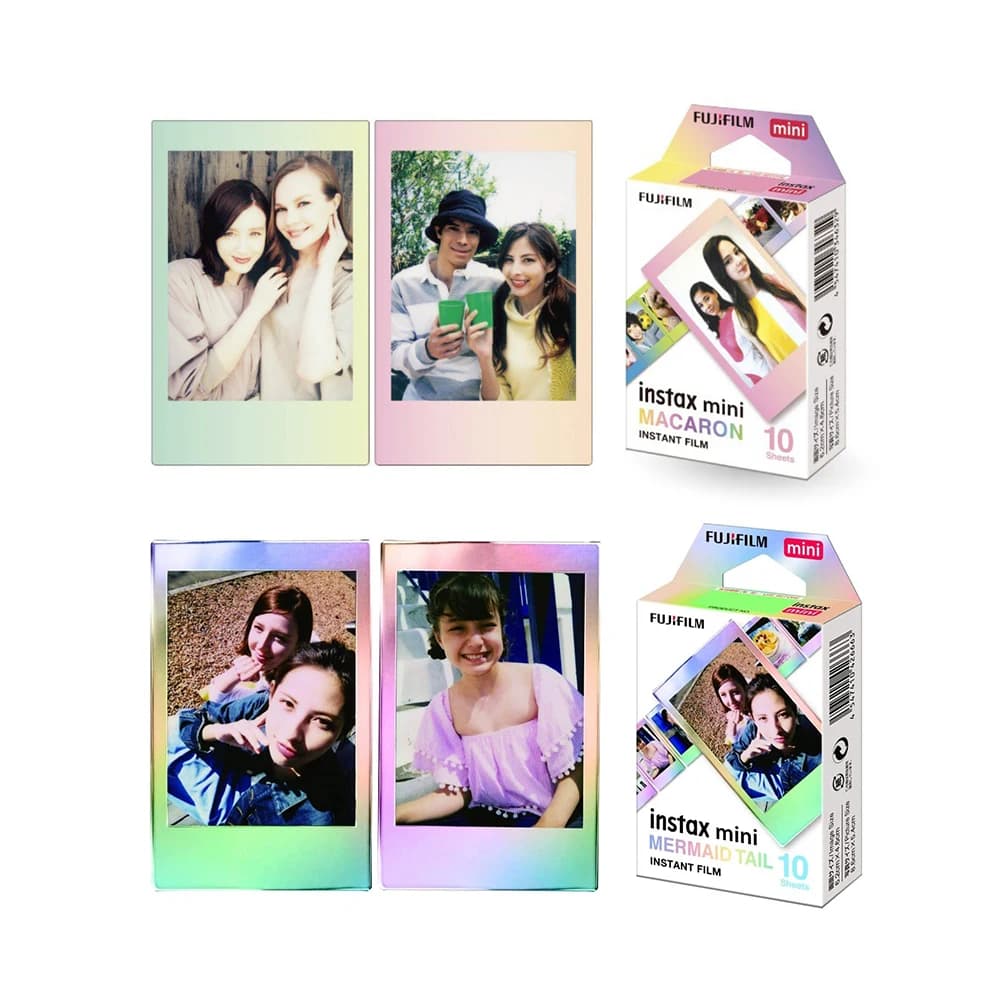 10/20 ورقة فيلم فوجي فيلم Instax Mini، ذيل حورية البحر + ماكارون، 12 لون، مناسب لكاميرات Fuji Instax Mini 11 و7s و70 - 3