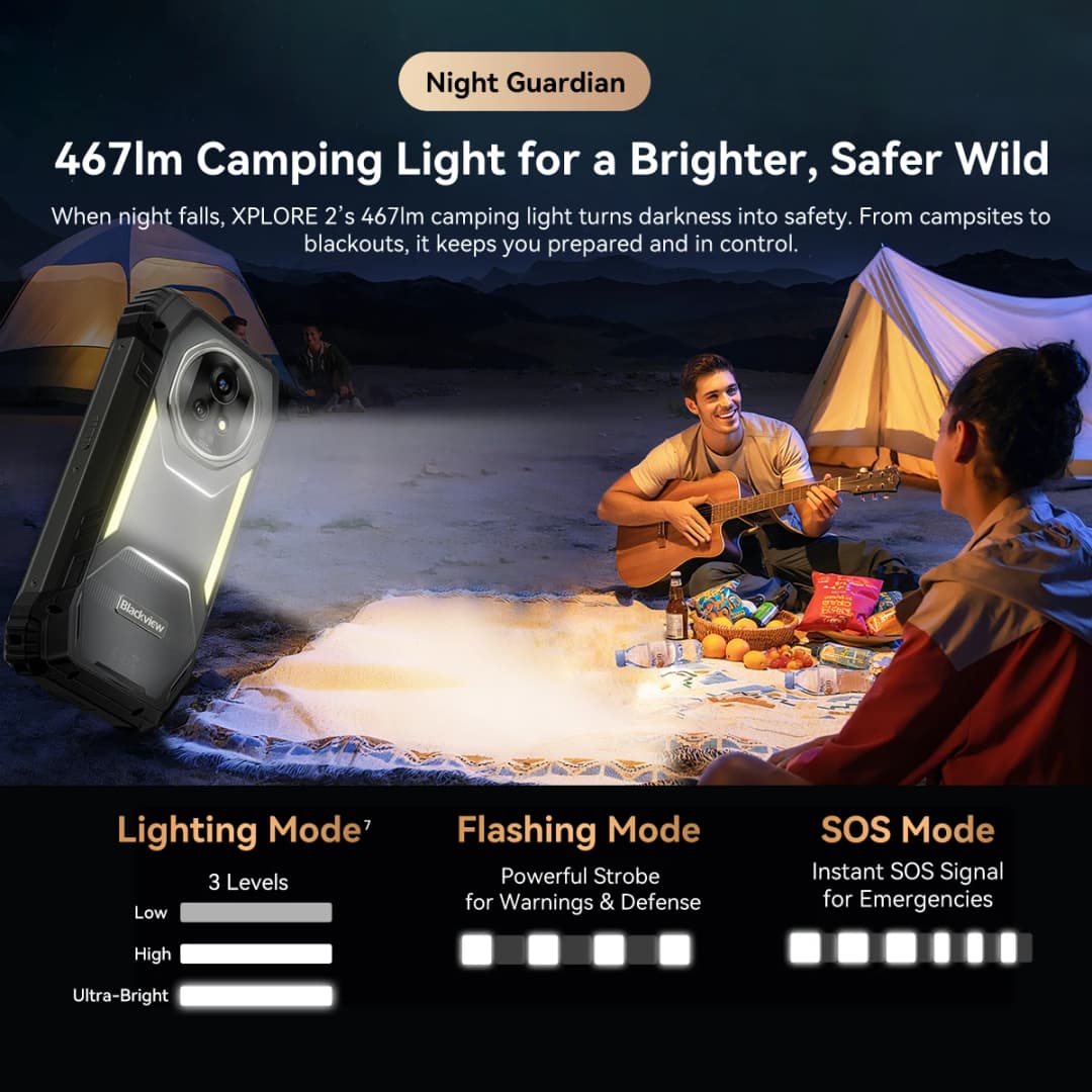 Blackview XPLORE 2 5G Rugged Smartphone,6.73" AMOLED Display 20000mAh Battery 120W Fast Charge,50MP Camera, Outdoor Mobile Phone - 2