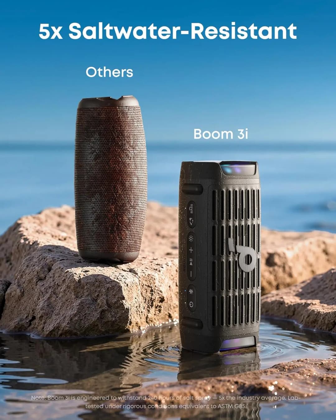 Soundcore Boom 3i by Anker, Compact Outdoor Speaker, IP68 Waterproof, Floating Playback, Saltwater-Resistant, BassUp 2.0 - 4