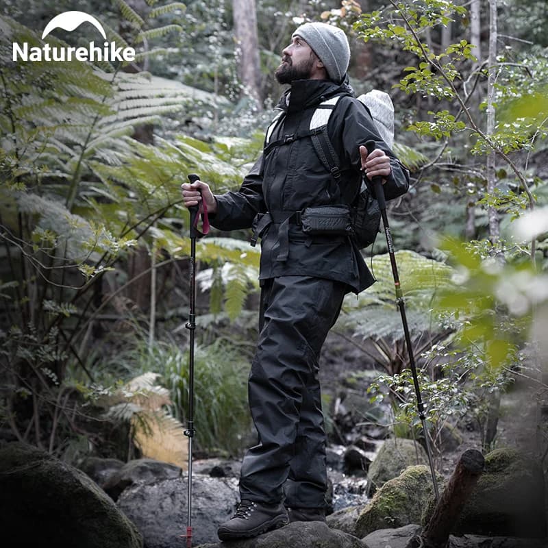 بنطلون Naturehike مقاوم للمطر للتنزه في الهواء الطلق والسفر مقاوم للماء ومتنفس لصيد الأسماك خفيف الوزن ومحمول ومقاوم للرياح للتخييم - 6