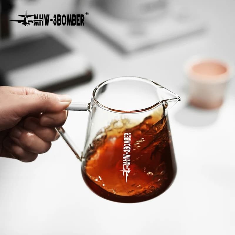 MHW-3BOMBER 500ml Coffee Server Glass Coffee Pot Espresso Dripper Pour Over Maker Brewer Pot Clear Chic Home Kitchen Accessories - 2