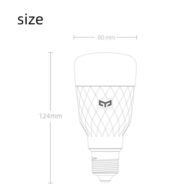 مصباح ليد ذكي YEELIGHT ملون M2 اتصال بلوتوث E26/E27 قابل للتعتيم 1700K-6500K تحكم صوتي متوافق مع جوجل هوم - 6