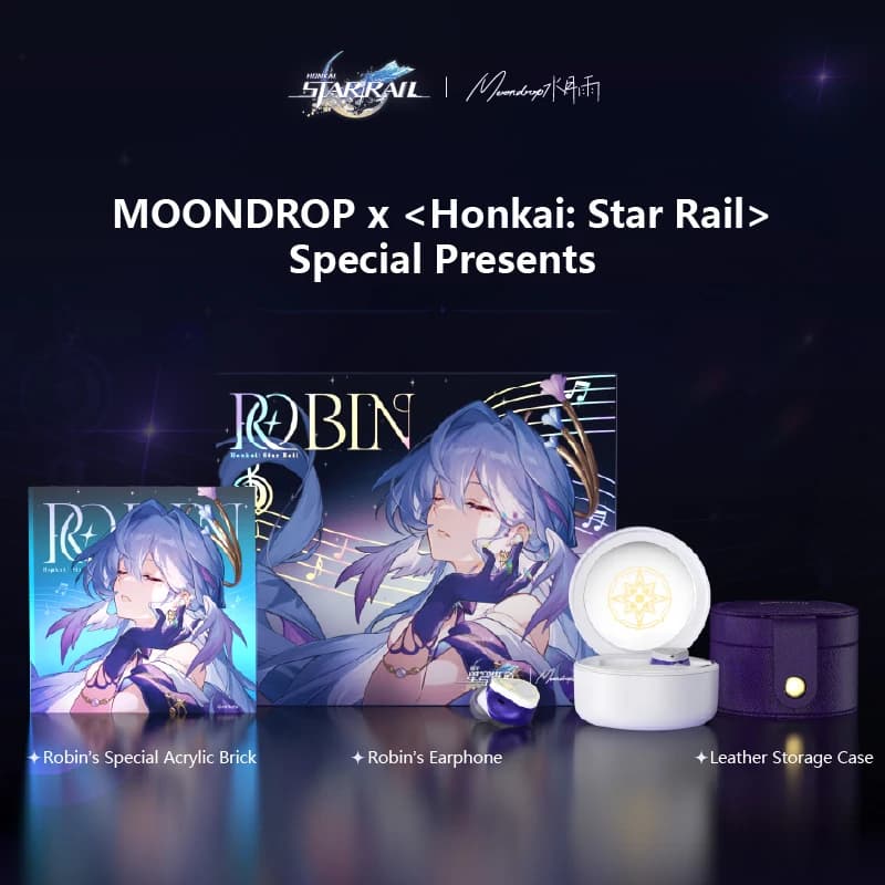 سماعات MOONDROP ROBIN لهونكاي ستار ريل روبن، سماعات TWS هايبرد مع مشغل ديناميكي + مشغل بلانار وتقنية ANC - 2