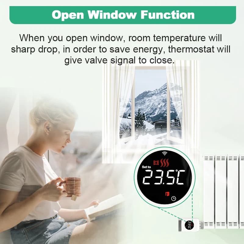 Tuya ZigBee Smart Home Thermostat Radiator Valve Actuator Smart TRV Thermostatic Valve Temperature Controller Alexa Google Home - 6