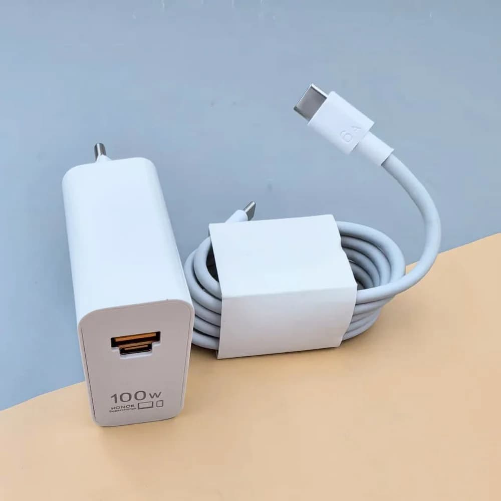 شاحن فائق السرعة أونر 300 200 ألترا 100 واط PD/QC 3.0 محول حائط EU/US لهواتف ماجيك 7 6 بورا 80 70 برو + كابل PD Type C بطول 1/1.5/2 متر - 2