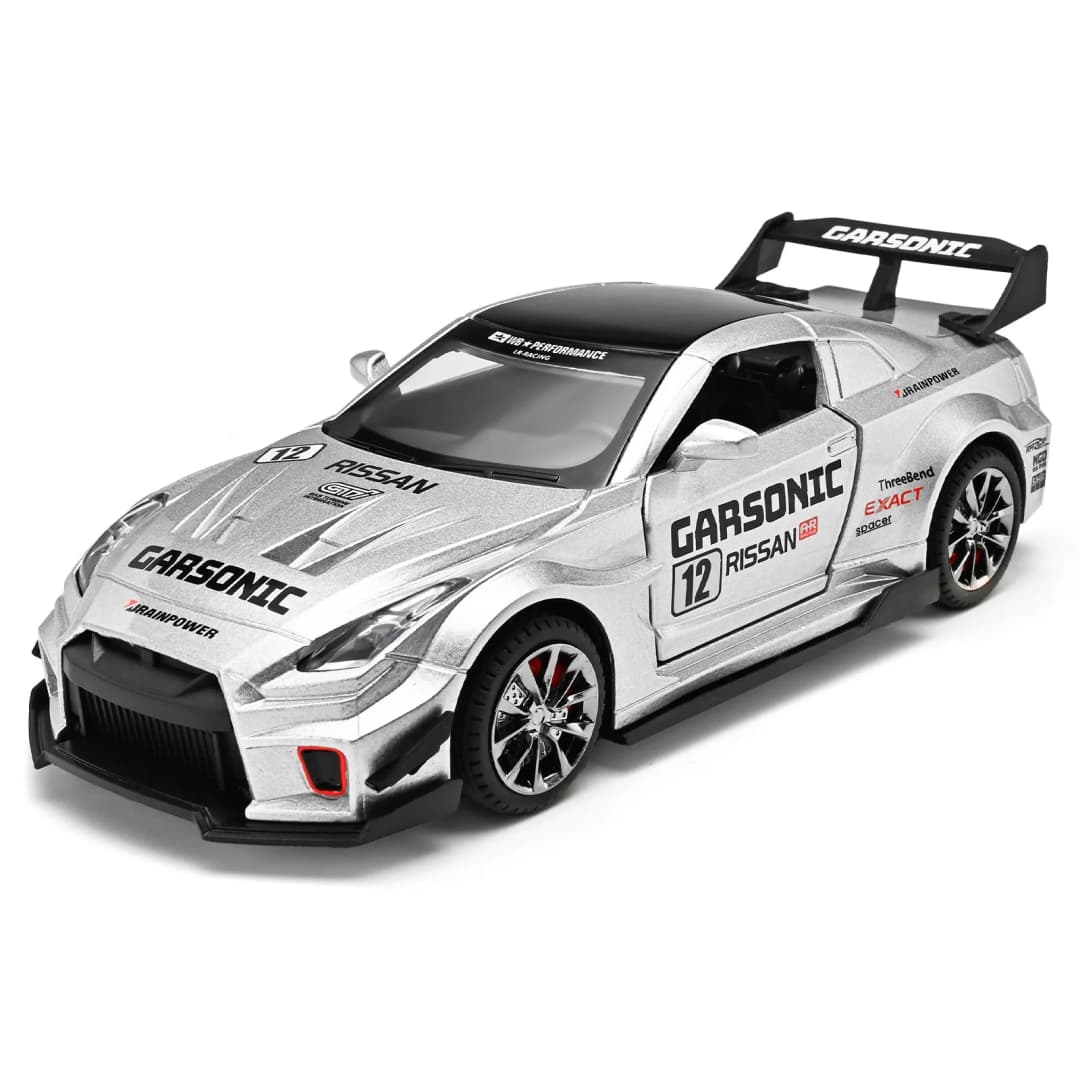 1:32 Nissan GTR Supercar Alloy Car Toy Car Metal Collection Model Car Sound and light Toys For Children - 2