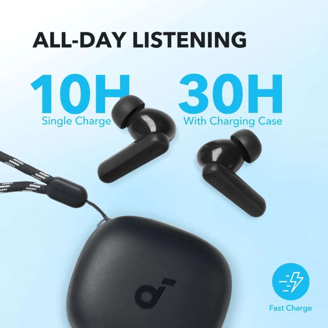 سماعات الأذن اللاسلكية الحقيقية Soundcore من Anker P20i سماعات الأذن اللاسلكية 30 ساعة سماعات بلوتوث سماعات بلوتوث لاسلكية - 4