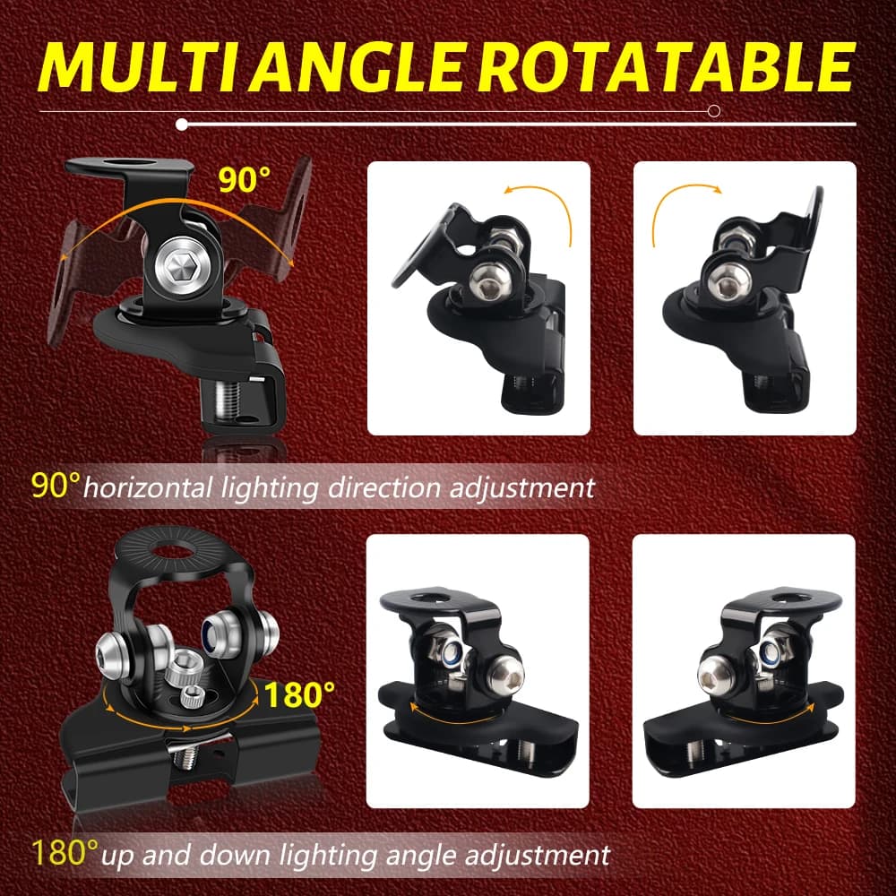 2PCS LED Work Light mounting Bracket Universal Hood Led Light Bar Mount Bracket Foglight lamp Holder for Off Road Jeep Truck SUV - 4