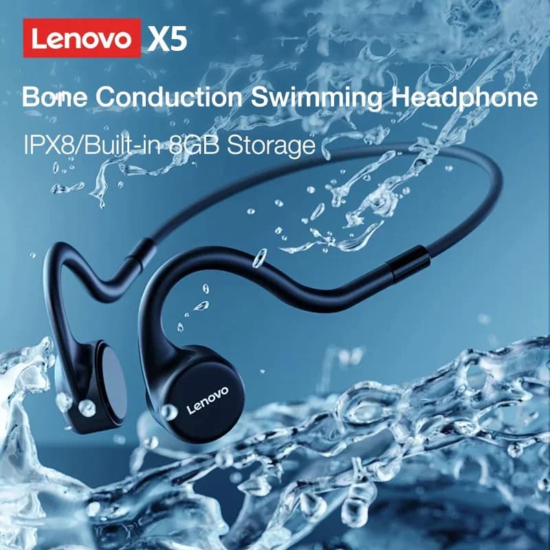 سماعات لينوفو X4 بلوتوث 5.1، توصيل عظمي، جودة صوت HiFi، سماعات رأس رياضية ذات تأخير منخفض - 4