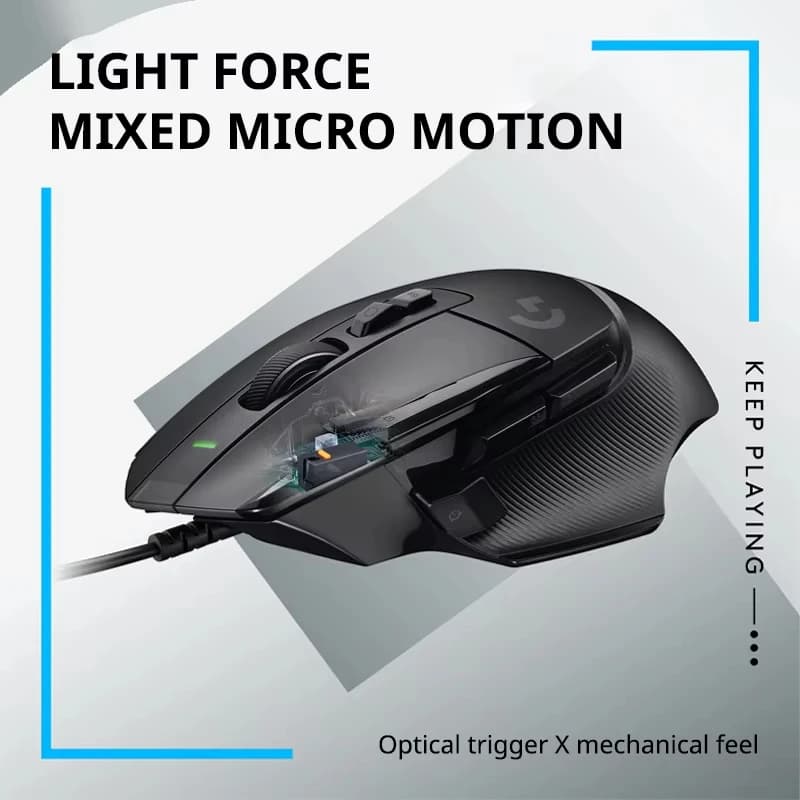 ماوس الألعاب السلكي Logitech G502 X مع مستشعر Hero 25K ودقة 25600 DPI وتقنية Lightforce البصرية والميكانيكية للألعاب الإلكترونية - 4