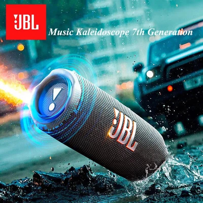 سماعة JBL Flip 7 بلوتوث، مقاومة للماء والغبار IP68، صوت معزز بتقنية الذكاء الاصطناعي، بطارية تدوم 16 ساعة - 2