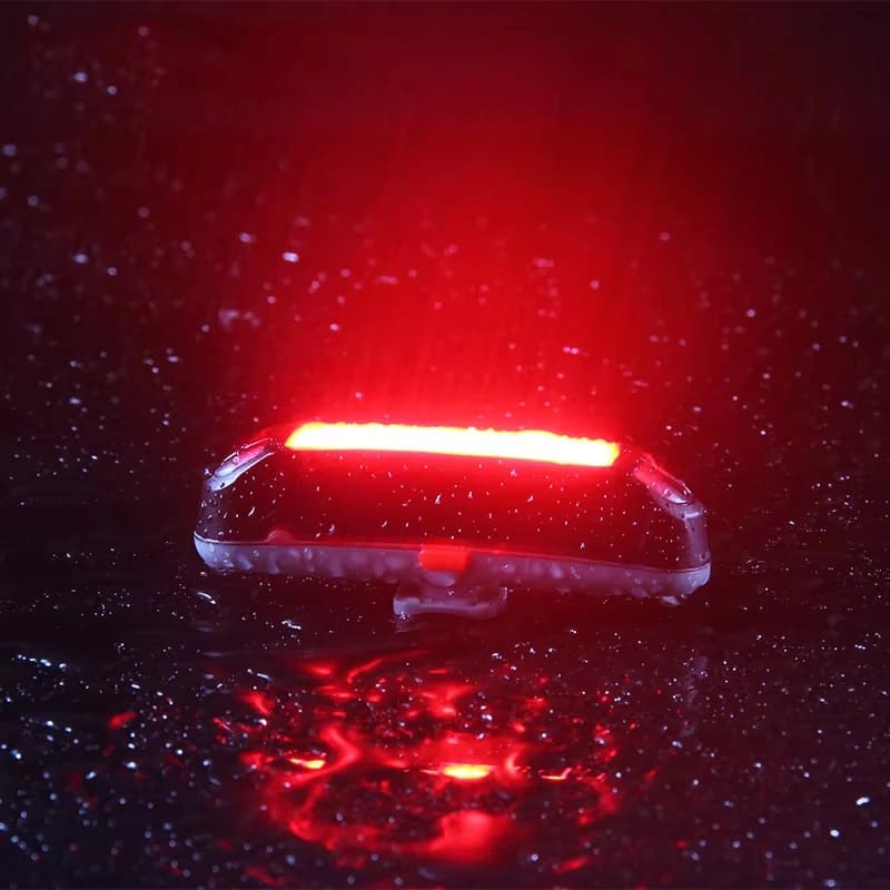 ضوء دراجات ROCKBROS مقاوم للماء ضوء خلفي للدراجات LED قابل لإعادة الشحن عبر USB ضوء خلفي للسلامة تحذير للركوب ضوء سرج الدراجة - 4