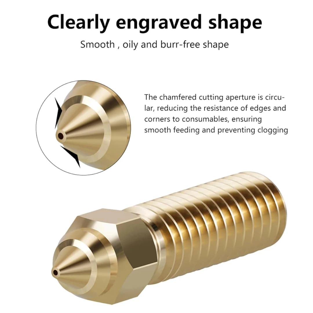Creality Official Ender 3 V3 KE Brass Nozzle Kit,5-Pack High-Speed ​​0.2mm/0.4mm/0.6mm/0.8mm Nozzle Kit,for K1/K1 Max/CR-10 SE - 4
