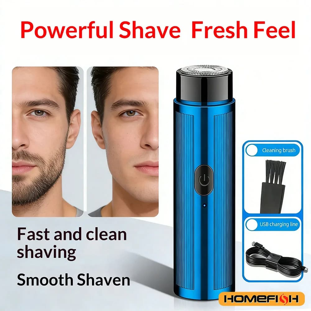 Portable Mini Electric Shaver – Rechargeable, Unisex (Men & Women) & Car-Compatible Grooming Tool - 3