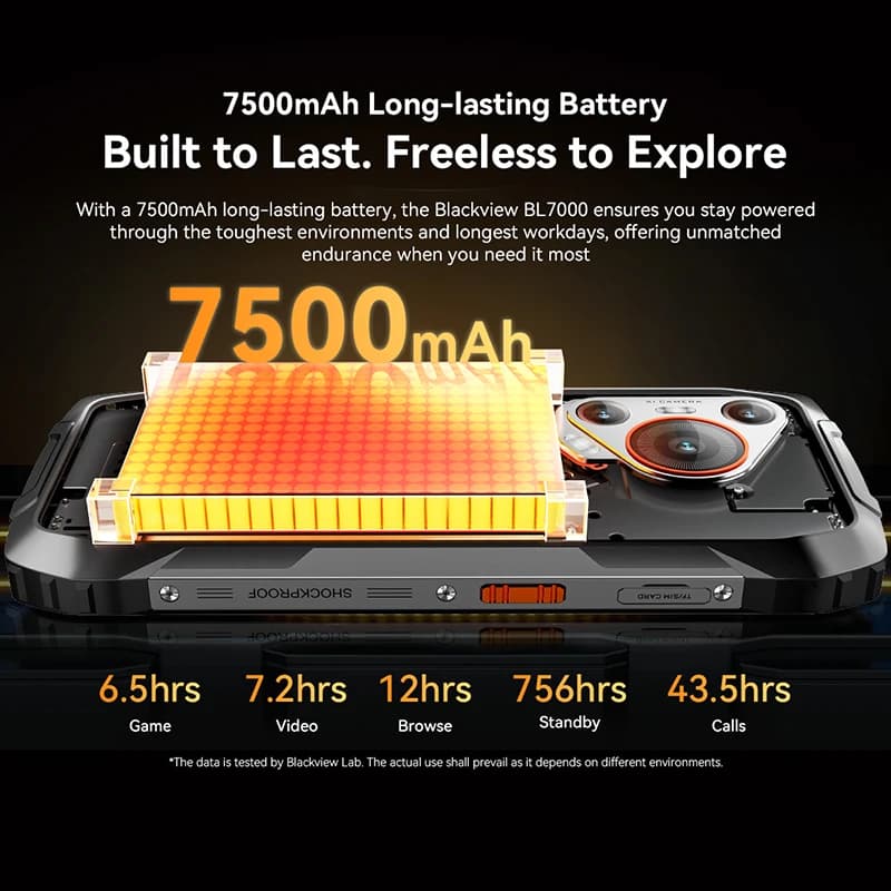 BLACKVIEW BL7000 5G Rugged Smartphone AI Dimensity 6300, 6.78"  2.4K Display 120Hz 7500mAh 33W 50MP Camera Android 15 Cellphone - 4