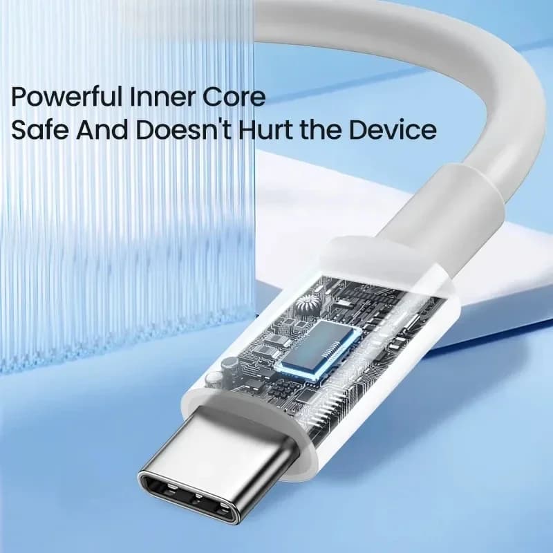 كابل شحن سريع من النوع C إلى النوع C بقوة 100 واط مع منفذ USB C PD لهواتف آيفون 15 برو ماكس وآيباد 10 وماك بوك وهواوي وشاومي - 3