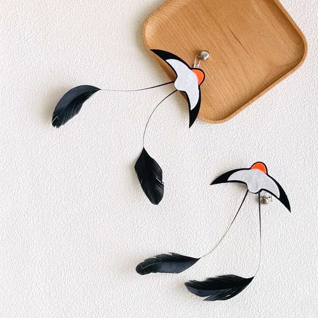 Cat Toys Interactive Funny Simulation Bird Feather with Bell Cat Stick Toy for Kitten Playing Teaser Wand Toy Pet Cats Supplies - 3