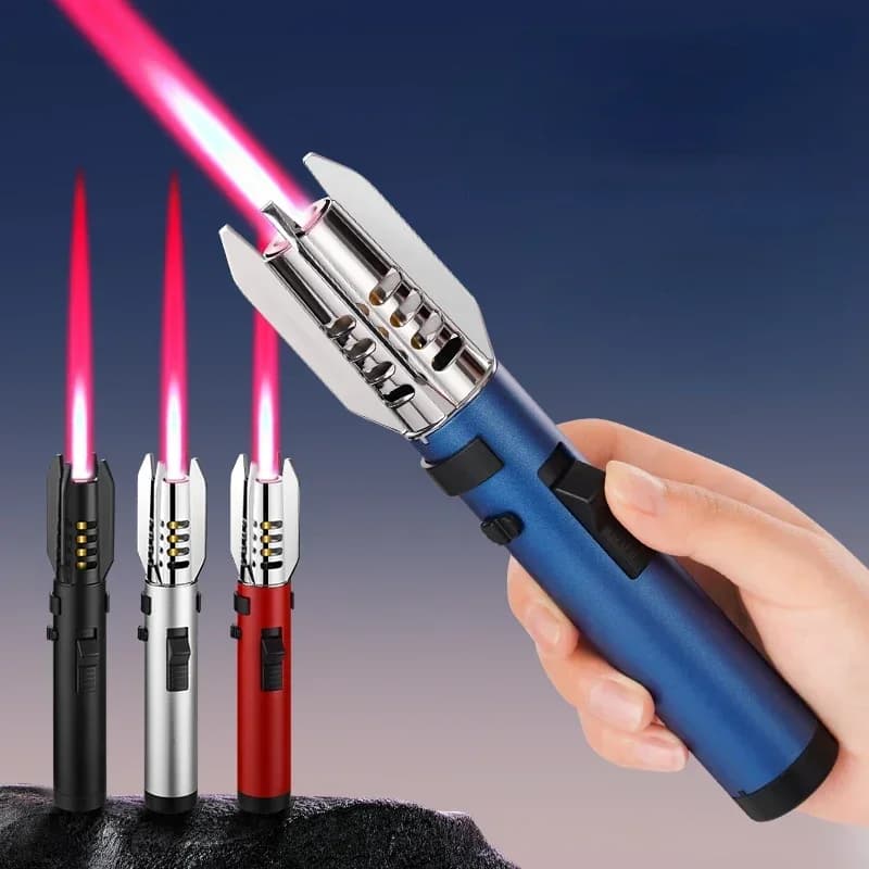 Planet Lightsaber Butane Gas Lighter 360° Use Metal Outdoor Windproof Turbine Torch Jet Lighter Gun BBQ Welding Cigar Tool - 5