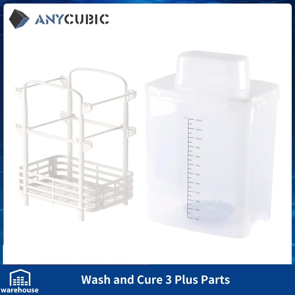 دلو تنظيف من ANYCUBIC لغسل وعلاج 3 بلس، لوحة رئيسية، لوحة عرض، سلة تنظيف، جزء طابعة LCD ثلاثية الأبعاد