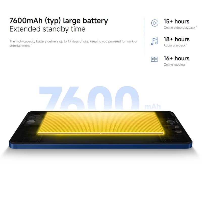 إصدار عالمي Poco Pad C1، شاشة 9.7 بوصة 2K 120Hz فائقة الوضوح، كاميرا خلفية 8MP، معالج Snapdragon® 6s 4G Gen 2، بطارية 7600mAh - 2