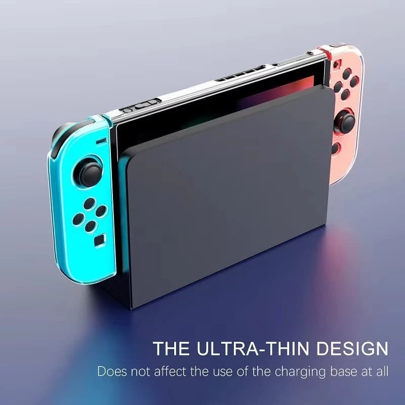 حافظة حماية 3 في 1 لجهاز Nintendo Switch غطاء TPU شفاف قابل للفصل حامي قابل للتوصيل بملحقات Switch - 3