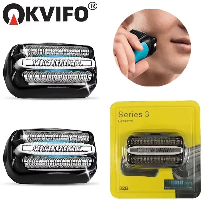 رأس استبدال للحلاقة KVIFO 32B لمكينة الحلاقة الكهربائية Braun Series 3 طرازات 3000s إلى 340s