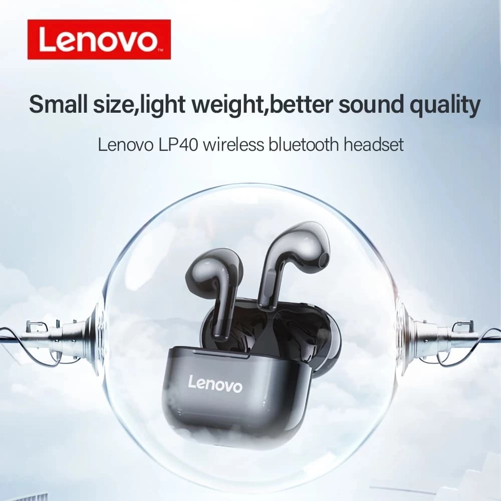 5PCS Lenovo LP40 Wireless Headphones TWS Bluetooth Earphones Touch Control Sport Headset Stereo Earbuds For Phone Android - 5