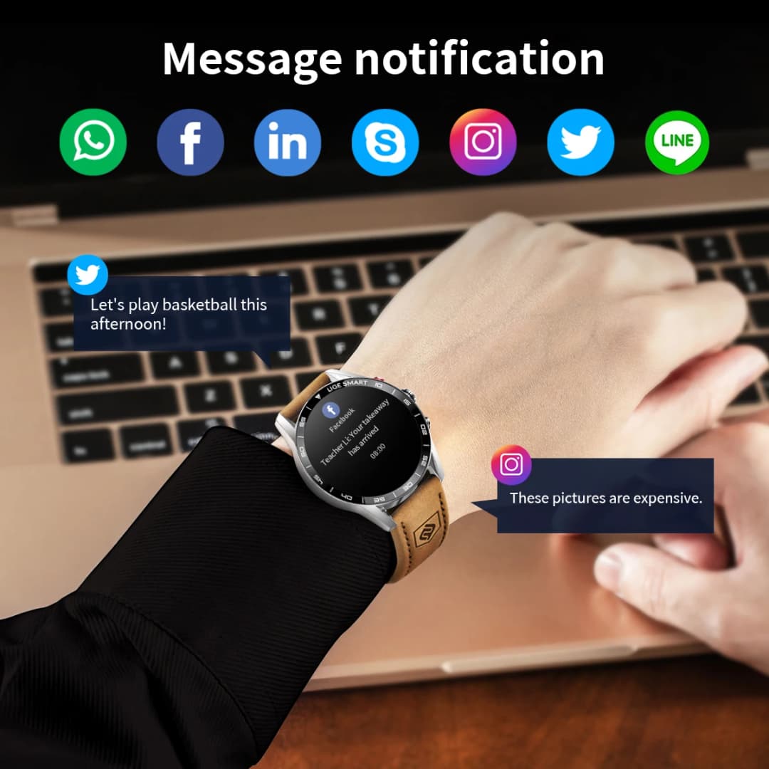 LIGE 2024 New Rugged Military GPS Smart Watch Men AMOLED HD Screen Heart Rate Bluetooth Call Waterproof Outdoor SmartWatch - 4