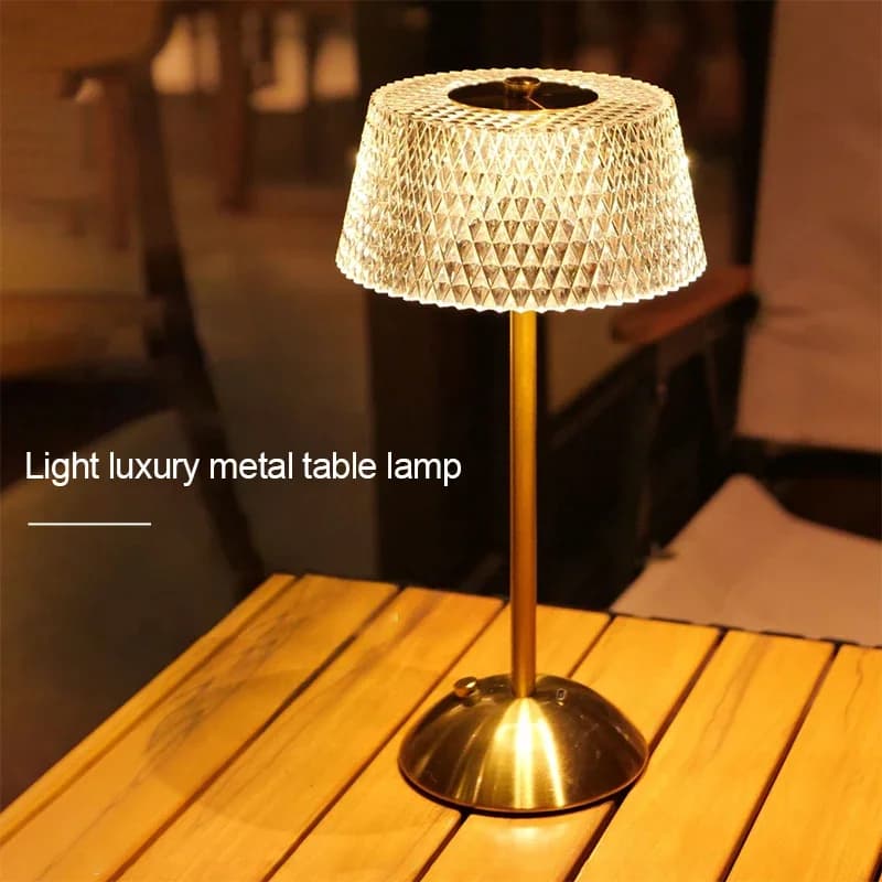 مصباح ليلي LED قابل لإعادة الشحن يعمل باللمس مصباح غرفة نوم مصباح مكتب زجاجي LED ديكور جو غرفة النوم