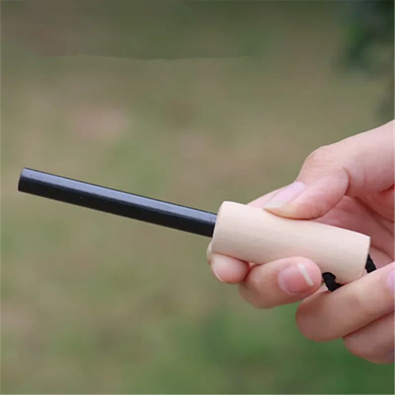 Portable outdoor flint, equipped with outdoor survival tools such as magnesium sticks, firearms, wooden handles, and flint stick - 5