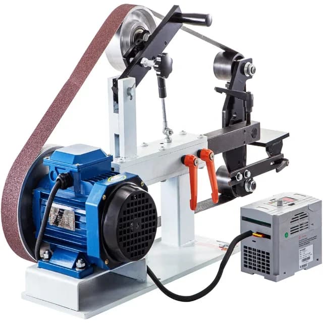 VEVOR 1.5KW Belt Grinder Variable Speed 2 X 82 inch  with 3 Grinding Wheel Electric Belt Sander For Knife Making - 2